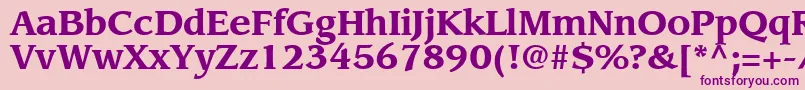 AdvisorSsiBold Font – Purple Fonts on Pink Background