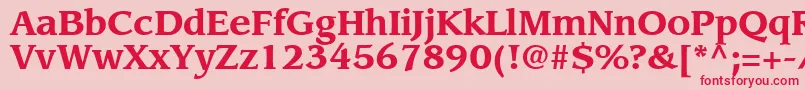 AdvisorSsiBold Font – Red Fonts on Pink Background