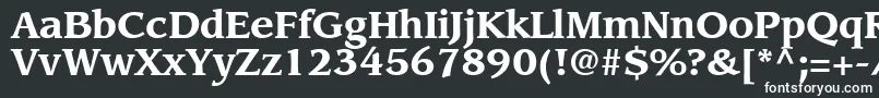 フォントAdvisorSsiBold – 黒い背景に白い文字