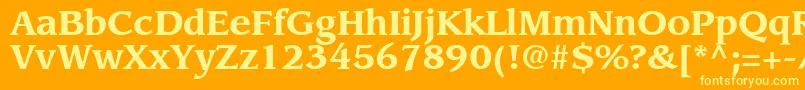 AdvisorSsiBold Font – Yellow Fonts on Orange Background