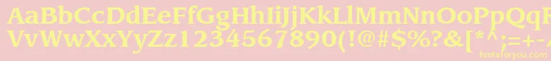 AdvisorSsiBold Font – Yellow Fonts on Pink Background