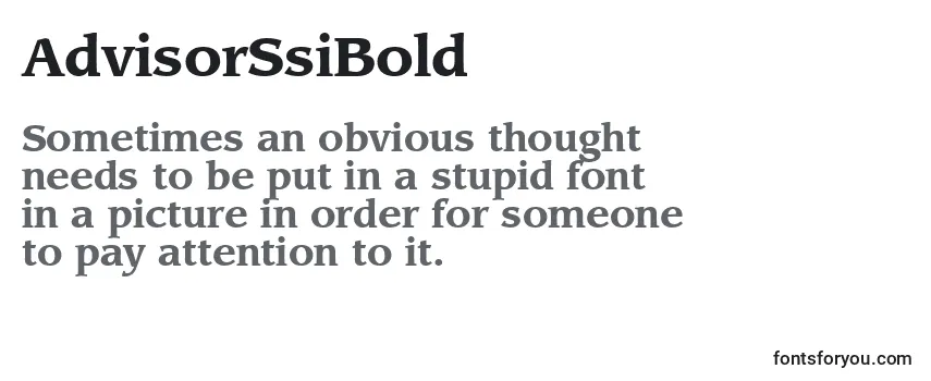 AdvisorSsiBold Font