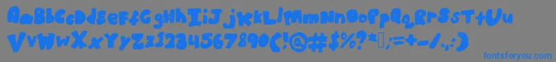 Boldbronzyne-Schriftart – Blaue Schriften auf grauem Hintergrund