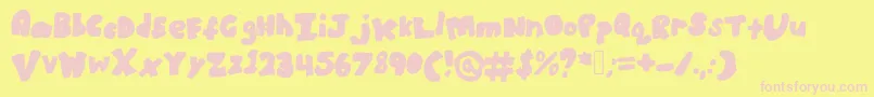 Boldbronzyne Font – Pink Fonts on Yellow Background
