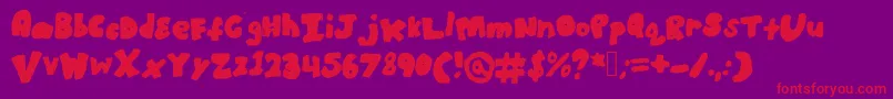 Boldbronzyne Font – Red Fonts on Purple Background