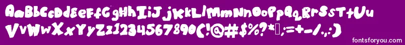 Boldbronzyne Font – White Fonts on Purple Background