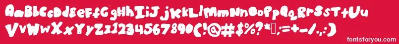 Boldbronzyne Font – White Fonts on Red Background