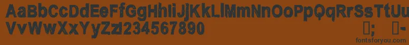 CfnostalgiaRegular Font – Black Fonts on Brown Background