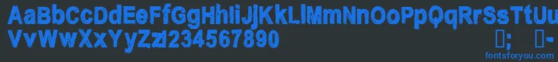 CfnostalgiaRegular Font – Blue Fonts on Black Background