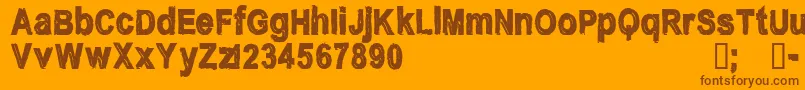 CfnostalgiaRegular Font – Brown Fonts on Orange Background