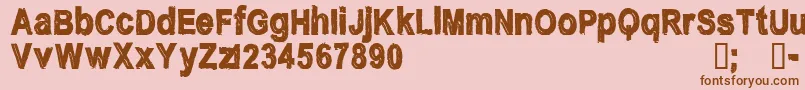 CfnostalgiaRegular Font – Brown Fonts on Pink Background