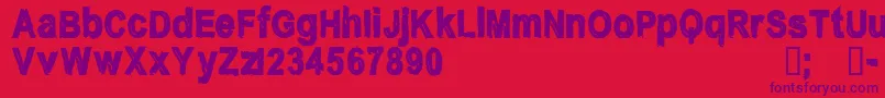 CfnostalgiaRegular Font – Purple Fonts on Red Background