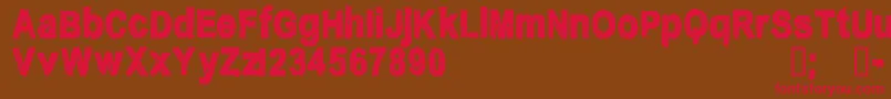 CfnostalgiaRegular Font – Red Fonts on Brown Background