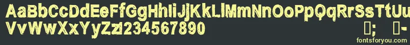 CfnostalgiaRegular Font – Yellow Fonts on Black Background