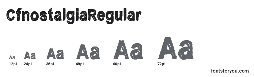 Размеры шрифта CfnostalgiaRegular