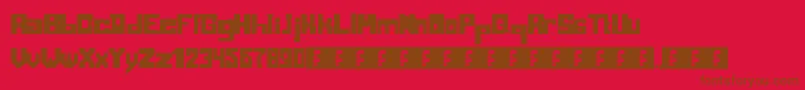 fuente Blocking – Fuentes Marrones Sobre Fondo Rojo