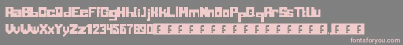 フォントBlocking – 灰色の背景にピンクのフォント