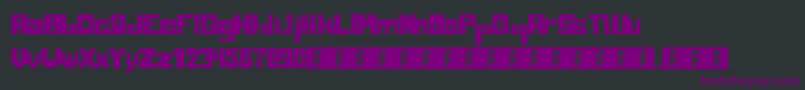 Blocking Font – Purple Fonts on Black Background