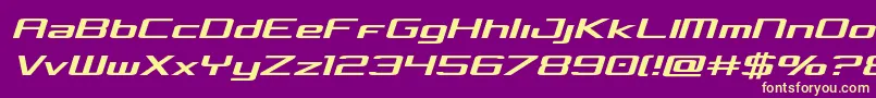 Concieliansemital Font – Yellow Fonts on Purple Background