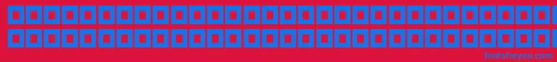フォントMokhtarDaiery – 赤い背景に青い文字
