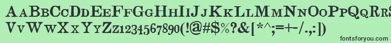 JudgesSc Font – Black Fonts on Green Background
