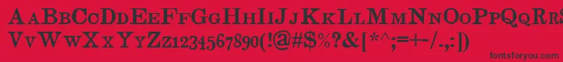 JudgesSc Font – Black Fonts on Red Background