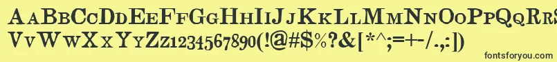 JudgesSc Font – Black Fonts on Yellow Background