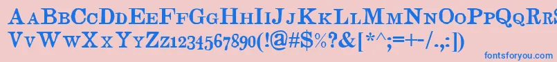 JudgesSc Font – Blue Fonts on Pink Background