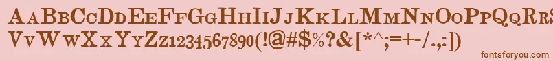 JudgesSc Font – Brown Fonts on Pink Background
