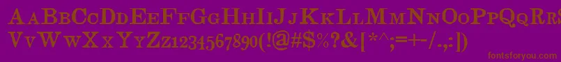 JudgesSc Font – Brown Fonts on Purple Background