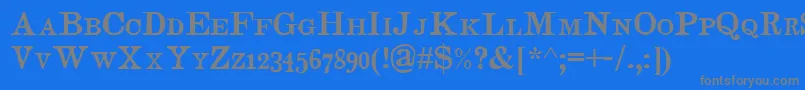 JudgesSc Font – Gray Fonts on Blue Background