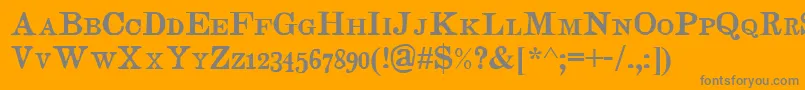 JudgesSc Font – Gray Fonts on Orange Background