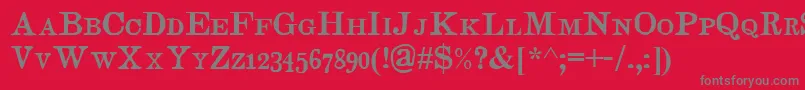 JudgesSc Font – Gray Fonts on Red Background