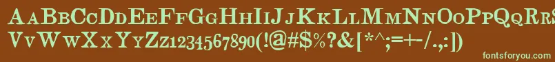 JudgesSc Font – Green Fonts on Brown Background