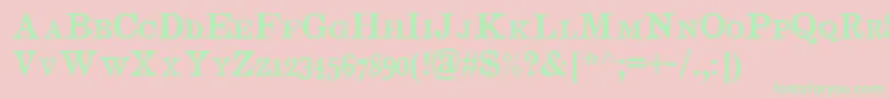 JudgesSc Font – Green Fonts on Pink Background