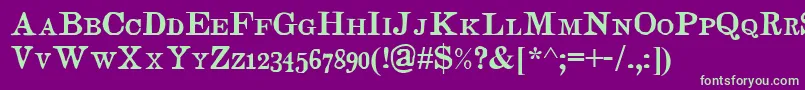 JudgesSc Font – Green Fonts on Purple Background