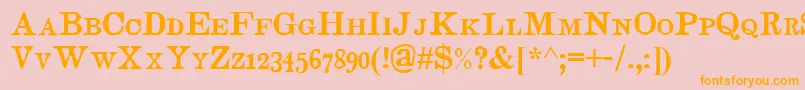 JudgesSc Font – Orange Fonts on Pink Background