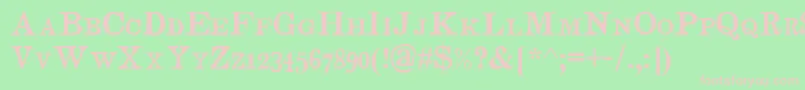 JudgesSc Font – Pink Fonts on Green Background