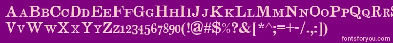 JudgesSc Font – Pink Fonts on Purple Background