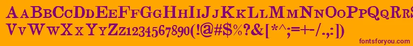 JudgesSc Font – Purple Fonts on Orange Background