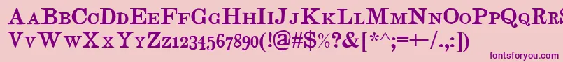 JudgesSc Font – Purple Fonts on Pink Background