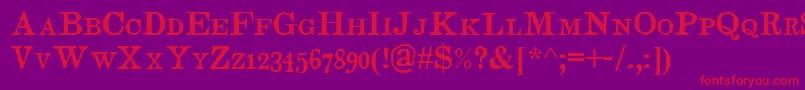 JudgesSc Font – Red Fonts on Purple Background