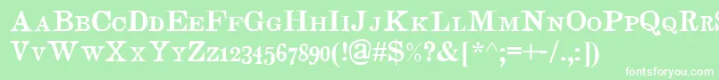 JudgesSc Font – White Fonts on Green Background