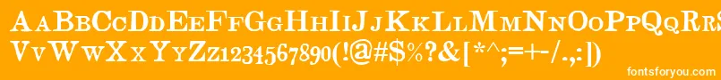 JudgesSc Font – White Fonts on Orange Background