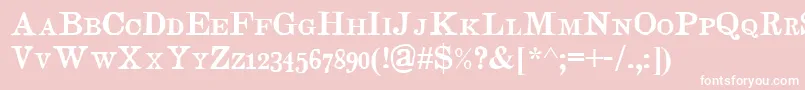 JudgesSc Font – White Fonts on Pink Background