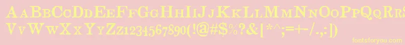 JudgesSc Font – Yellow Fonts on Pink Background