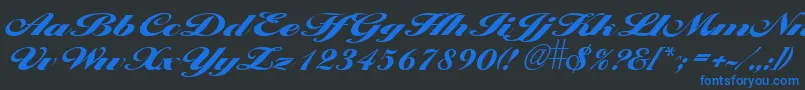 LarisimaextraboldRegular Font – Blue Fonts on Black Background