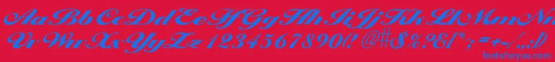 LarisimaextraboldRegular Font – Blue Fonts on Red Background