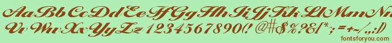 LarisimaextraboldRegular Font – Brown Fonts on Green Background