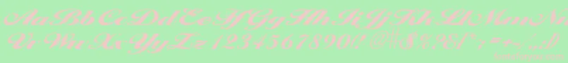 LarisimaextraboldRegular Font – Pink Fonts on Green Background